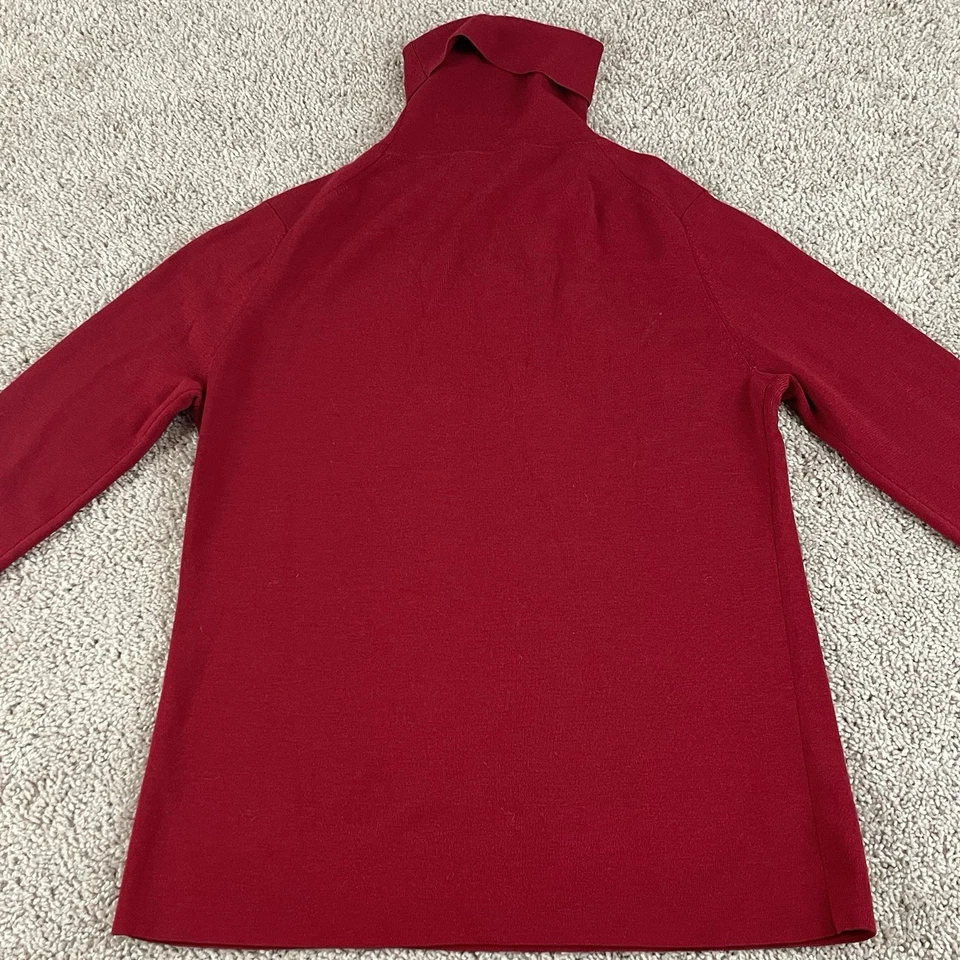Brooks Brothers Vintage Turtleneck Sweater Women’s L 100% Wool Holiday Red F251 - Image 2 of 4