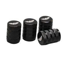 Tire Valve Stem Caps, Anodized Aluminum Tire Valve Cap Set, Universal Black