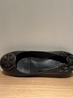Tory Burch Black Ballet Flats, Silver Hardware, Size 8 1/2, EUC — photo 2