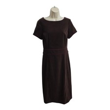Vintage Y2K Velour AGB Dress Byer California Made USA Burgundy Sheath Size 8 
