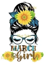 Sublimation Print March Girl Ready To Press Heat Transfer