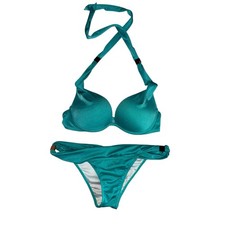 Victoria Secret Swim  The Hottie Halter Bikini Set  32B Top and Small Bottoms
