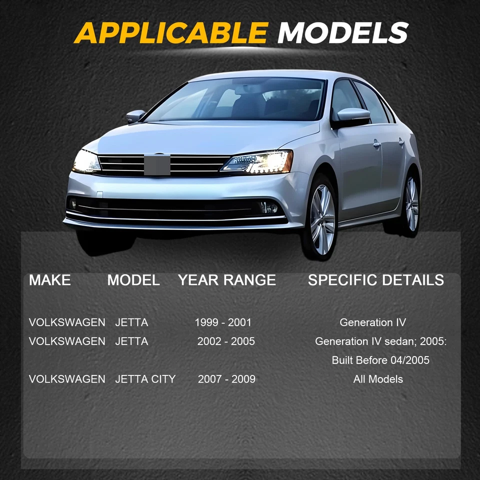 For Jetta Golf Volkswagen Beetle Left & Right Sides Rear + Front Sturts Shocks - Image 2 of 4