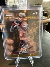 2025 Topps Stadium Club UFC Chrome #C-36 Charles Oliveira Gold Refractor /50