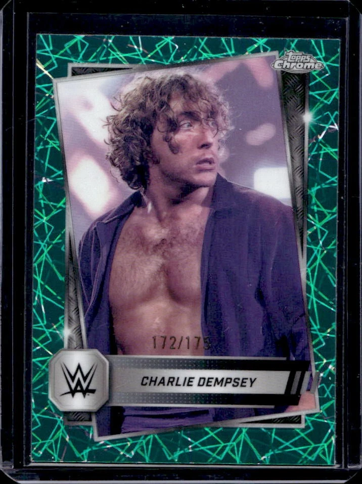 2025 Topps Chrome WWE Charlie Dempsey Teal Lazer Refractor #172/175