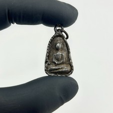 Thai Meditating Buddha Amulet Pendant Necklace Charm Talisman