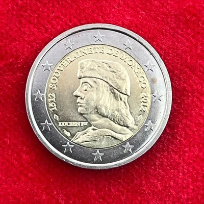 2 Euro Monaco, 2012, Lucien - 500 Jahre Souveränität, Bimetall, St, Original - Bild 1 von 2