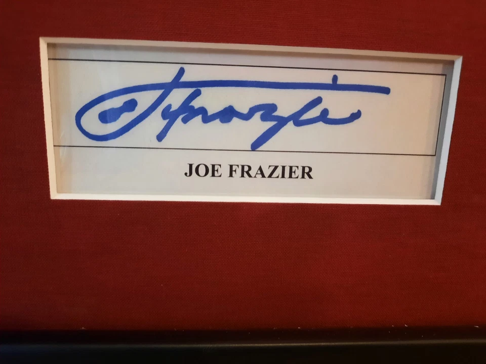 George Foreman & Joe Frazier Dual Signed Custom Framed - Image 3 of 4