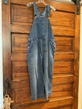 Vntage Y2K Cherokee Denim Jean Cropped Bib Overalls XL