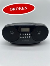 BROKEN Insignia CD Boombox Portable AM/FM Radio Bluetooth LCD Display Black