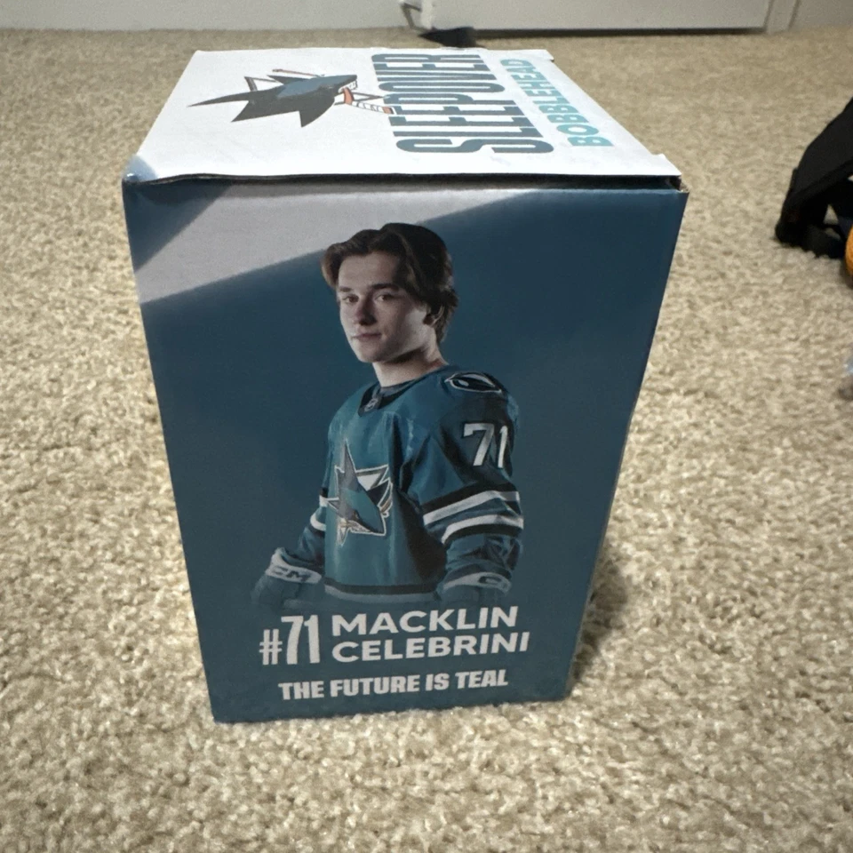 Macklin Celebrini Will Smith Sleepover Bobblehead - San Jose Sharks 2025 SGA - Image 3 of 4