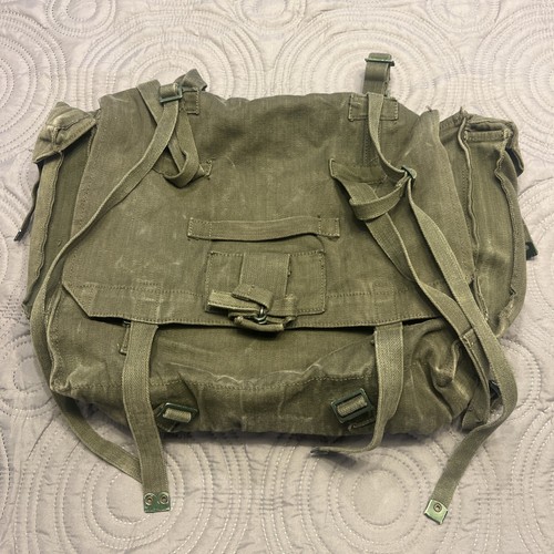 British Army 58 Pattern Pack Haversack OD Canvas 1967
