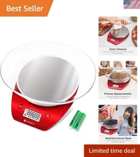 Compact Digital Food Scale – 11lb Capacity with BPA-Free Bowl & Backlit Display