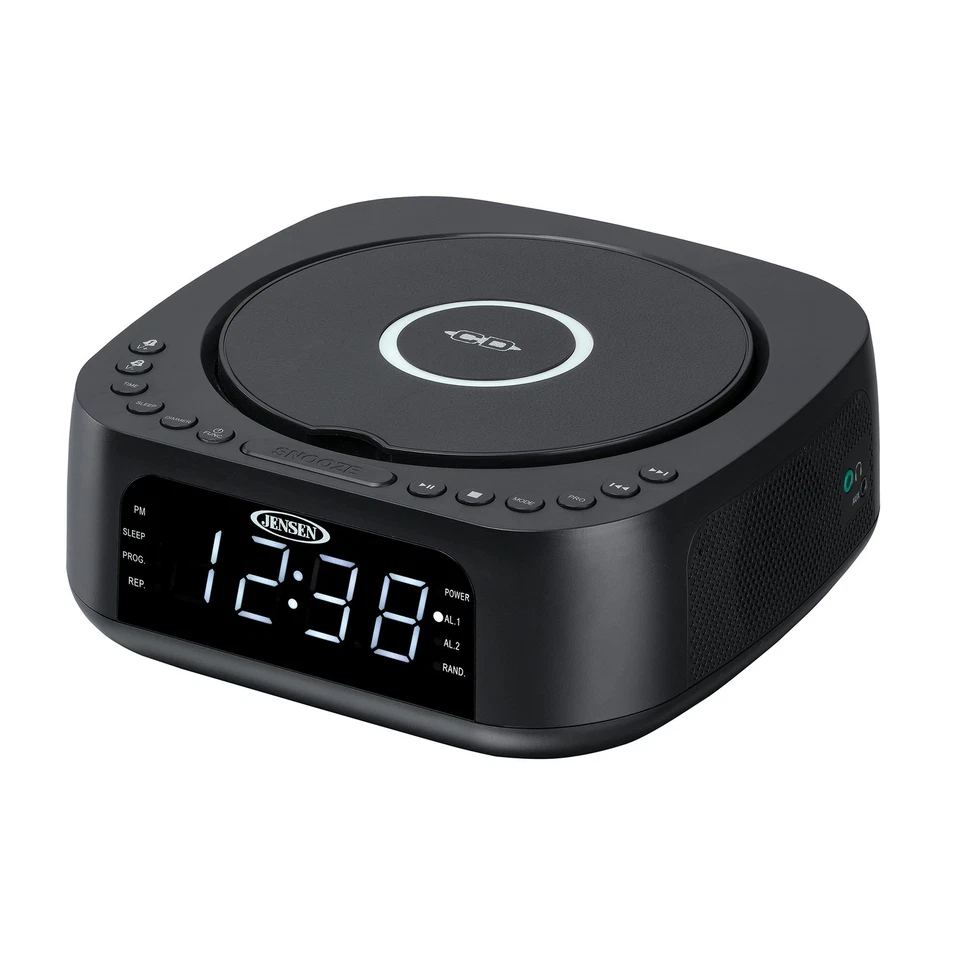 Stereo Digital Dual-Alarm Clock with Top-Loading CD Player, FM Tuner, USB... - Image 4 of 4