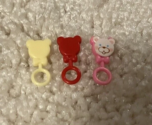 VTG Barbie Kelly doll baby Rattle TEDDY BEAR toy nursery accessories EUC!!