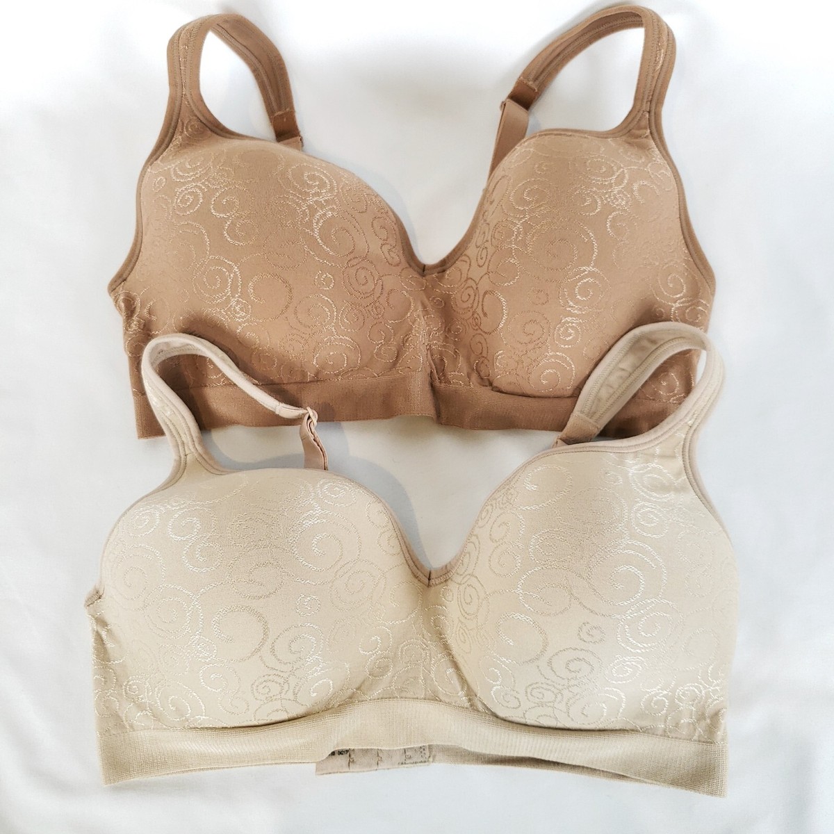 ユウ Bali 3463 Comfort Revolution Bra 36D Wire Free Seamless Lot of 2