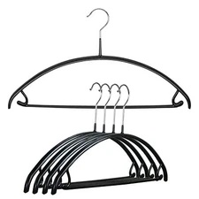 by Reston Lloyd Non Slip Metal Clothing Hanger Smooth Shoulder Support with S...
