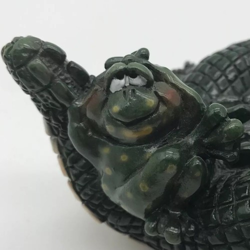 Statuina alligatore e rana argilla fatta a mano John Raya Beasties del Regno USA - Foto 3 di 6