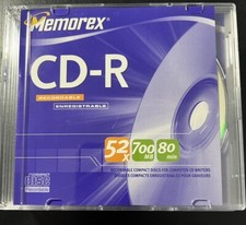 Lot of 7 Discs - Memorex CD-R Recordable Discs - 52x - 700 MB - 80 Min each