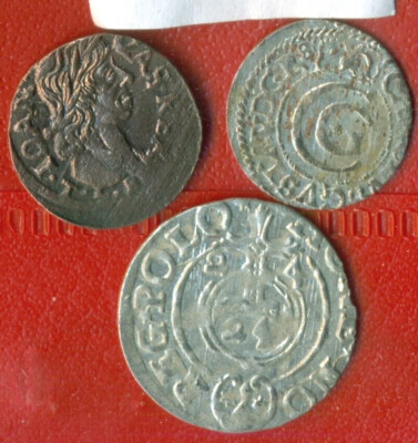 Poland Lithuania Russia Riga Golden Horda ca 1623-1655-1663 LOT of 3 coins 605