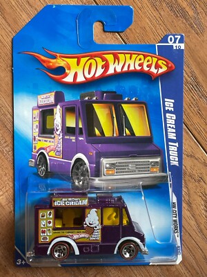 2009 HOT WHEELS CITY WORKS MIKE McCONE’S ICE CREAM TRUCK Purple with Red Lines