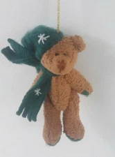 Miniature Teddy Bear Plush Christmas Hat Scarf Jointed Mini 4 Inch