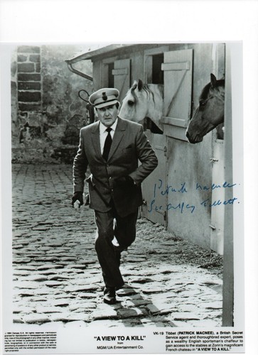 JAMES BOND PATRICK MCNEE VIEW TO A KILLSIGNED PHOTO WITH AUTHENTICITY 8" X 10" - 第 1/1 張圖片