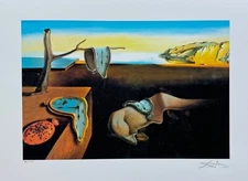 Salvador Dali PERSISTENCE OF MEMORY Signed Limited Edition Giclee 16" x 24"