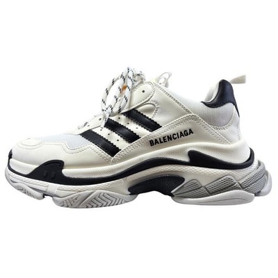 BALENCIAGA x ADIDAS Triple S Sneakers White Black Men 11.42 BALENCIAGA x ADIDAS Triple S Sneakers White Black Men 11.42