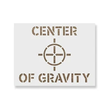 Center Of Gravity Stencil - Durable & Reusable Mylar Stencils