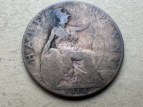 1914 UK Half Penny Great Britain #W153