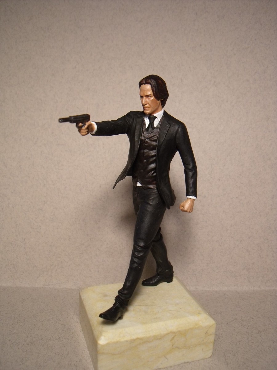 Figurine John Wick 1/18 – Résine – Ford Mustang 1970 – Non Peinte – Pour Norev, Minichamps, Autoart