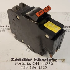 Federal Pacific NC220 - 20 Amp 2 Pole 240VAC Stab Lok  Circuit Breaker