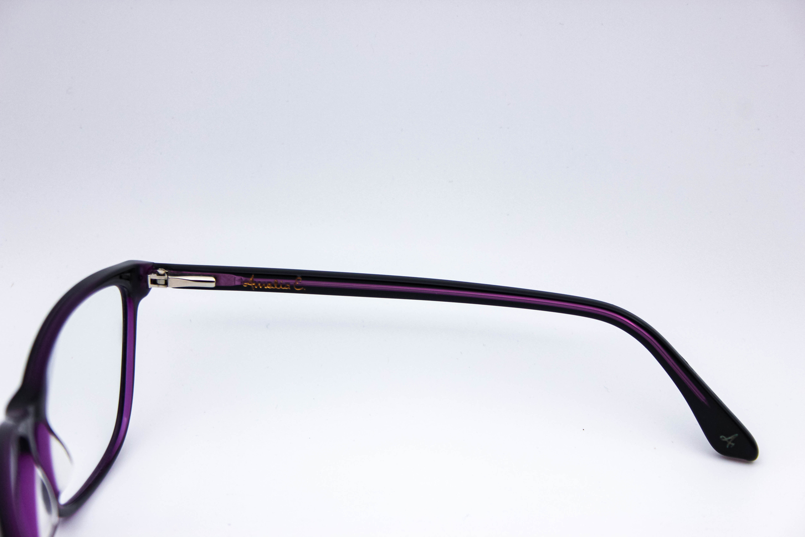 Amelia E Laura Black/Purple Cat Eye Eyeglasses Frames 38-P8323 56-16-145