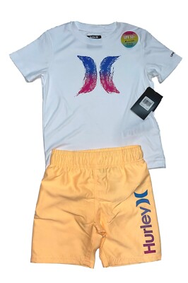 セットFCRB Hurley RASH GUARD、 SWIM SHORTS Baby & Toddler Boys Hurley Shark Bait UPF 50+ H2O-Dri Rash