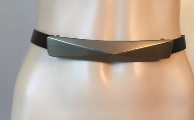 NWT St. John Collection Black leather belt women
