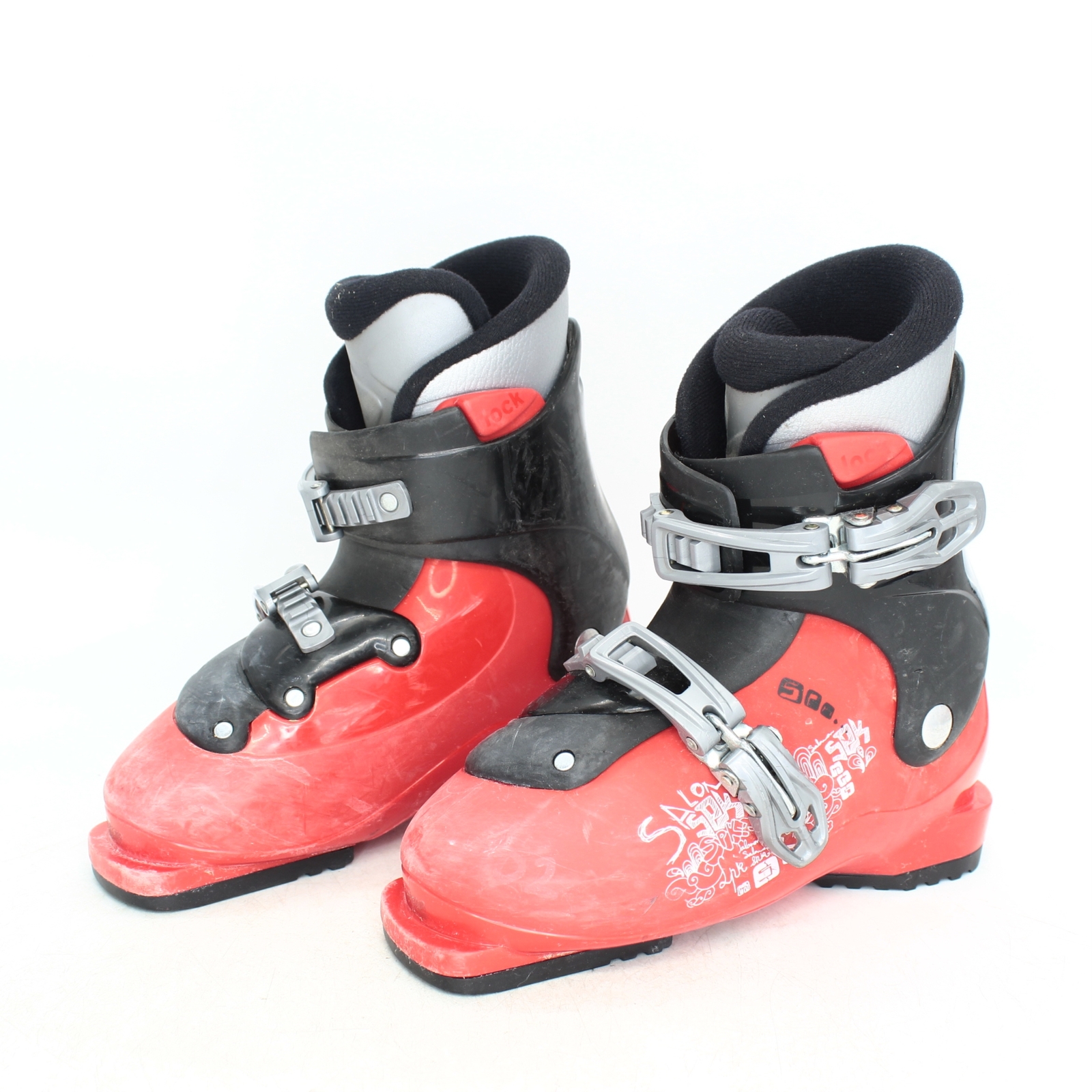 Scarponi da sci bambino Salomon SPK taglia 2 Mondo 20 usati