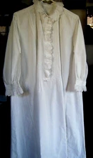 Antique 19c Victorian authentic Nightgown/ Night Dress 1890