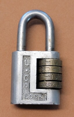 VINTAGE L & COMPANY COMBINATION LOCK ANTIQUE L AND CO. (WORKS)