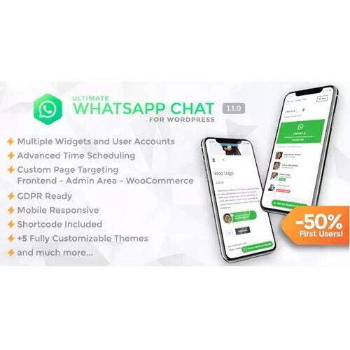 Ultimate WhatsApp Chat - WordPress WhatsApp Chat Support Plugin - Imagen 1 de 1