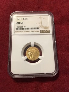Details About 1911 250 Indian Gold Quarter Eagle Au 58 Ngc American Incuse Eagle