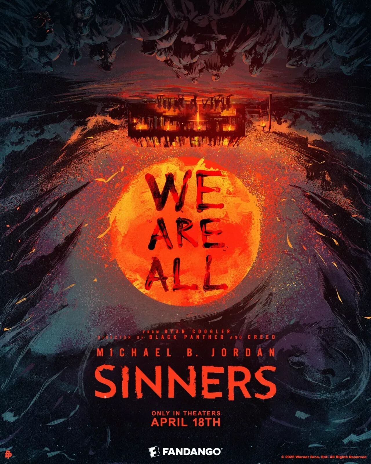 Sinners 2025 Movie Poster Wall Art Decor