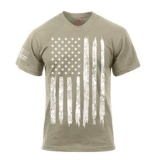 Rothco 10870 Mens Desert Sand US American Flag Athletic Tactical Muscle T-Shirt
