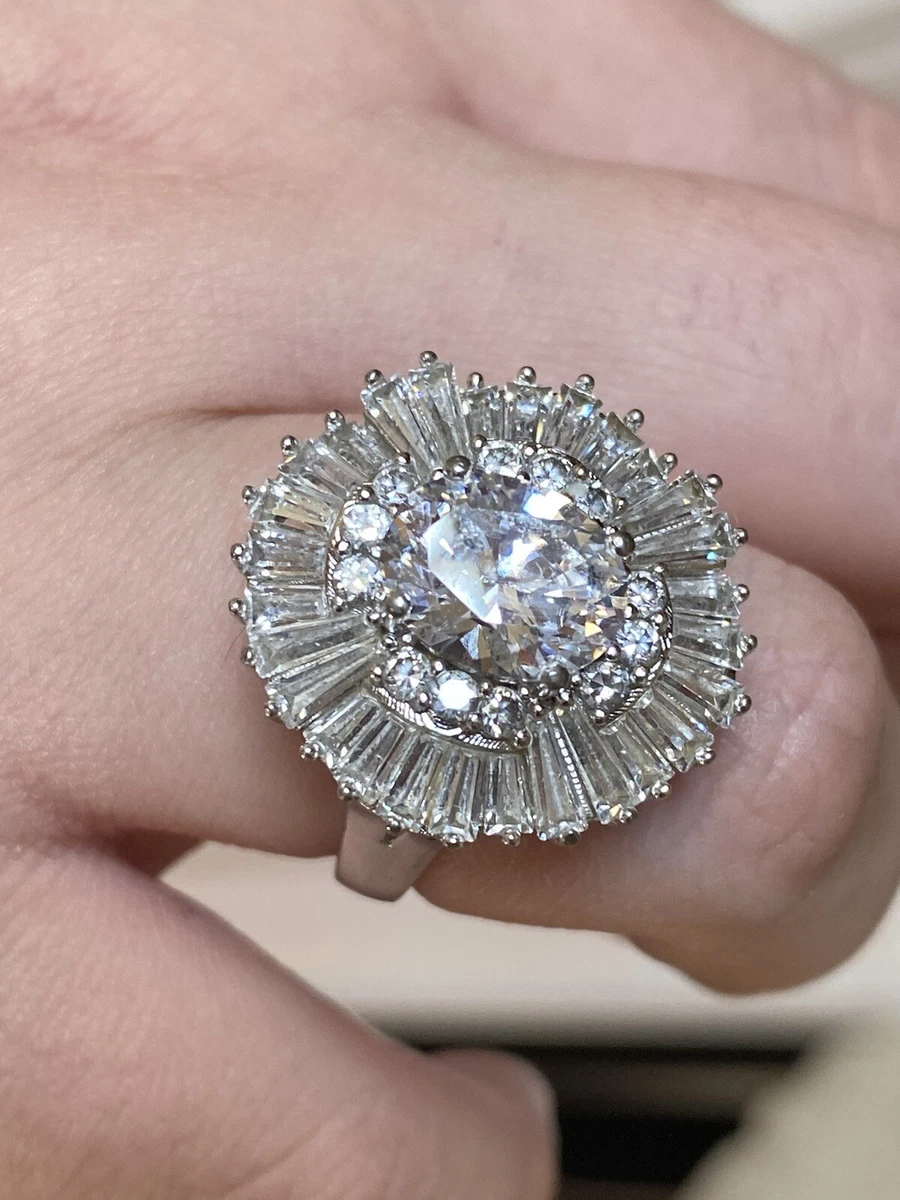 Silver diamonique deals rings