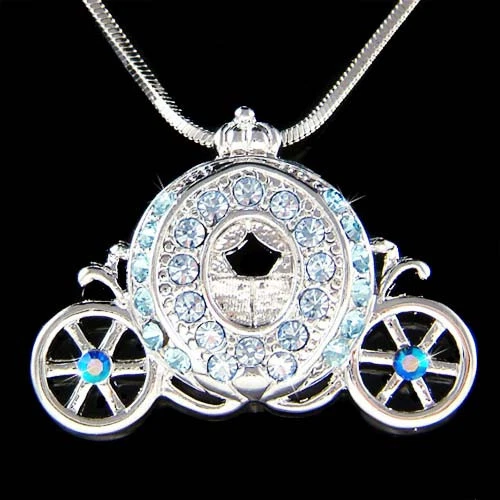 Blu Principessa Zucca Coach Magia Carriage IN Swarovski Collana Cristallo