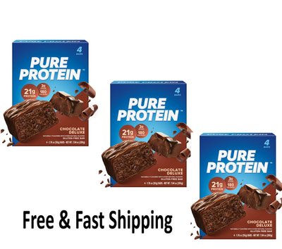 #ad Pure Protein Bar Chocolate Deluxe 21g Protein Gluten Free 1.76 oz 12 Ct $12.99