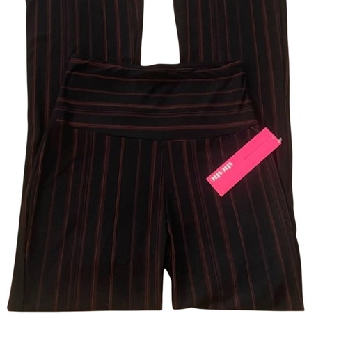 NEW ShoSho Flare Leggings Size Small Black with stripes.