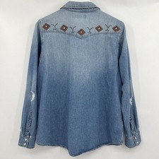 Lucky Brand Yellowstone Denim Western Shirt L...