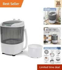 Durable and Compact: 5.5lb Portable Washing Machine with Spin Dryer for RVs