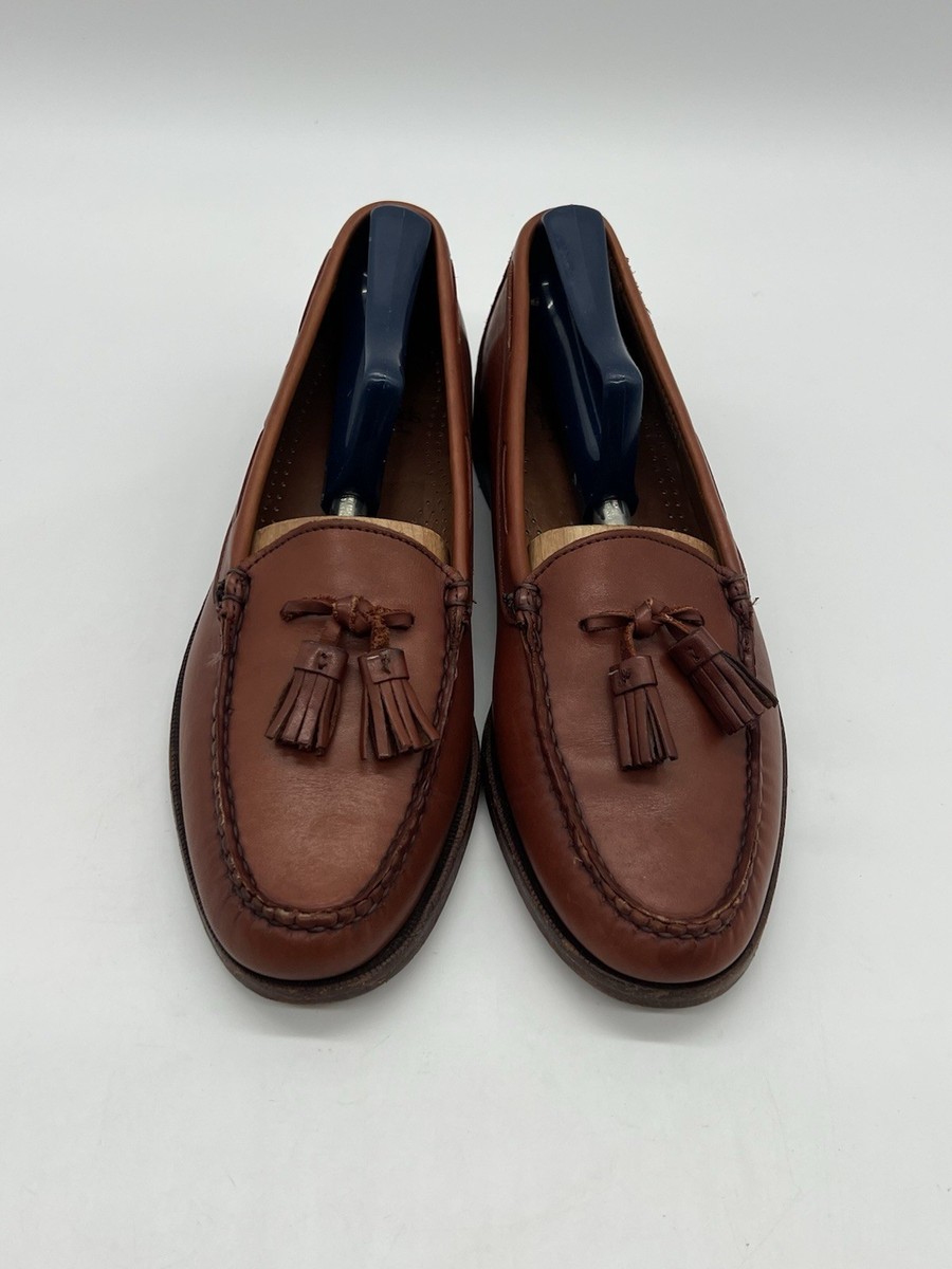 Allen Edmonds Naples Brown Leather Mens Size 9.5 B Tassel 